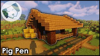 Minecraft Pig Animal Pen Tutorial [upl. by Doroteya]