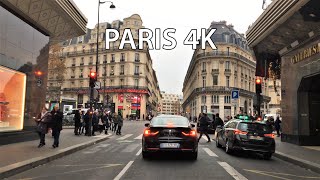 Paris 4K  Classic Paris Streets  Driving Downtown [upl. by Giana]