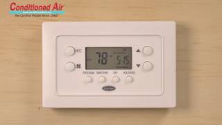 How to Program Carrier Thermostat  Conditioned Air [upl. by Monreal]