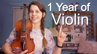 Adult Beginner Violin  1 year progress [upl. by Llenrad270]