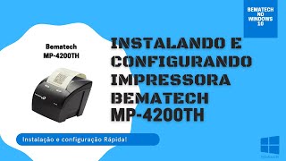 Configurando Bematech MP 4200 TH [upl. by Anelyak788]