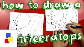 How To Draw A Triceratops [upl. by Ruttger]