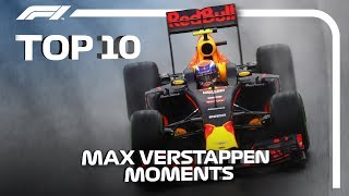 Top 10 Moments of Max Verstappen Magic in F1 [upl. by Tsai]