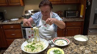 Italian Grandma Makes Fettuccine Alfredo [upl. by Yeliah]