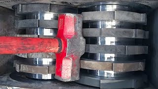 Hard Steel vs Crusher Shredding Scrap metal [upl. by Sherwin]