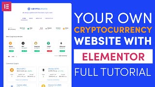 How to Create a Cryptocurrency Website with WordPress and Elementor Full Tutorial [upl. by Toomin]