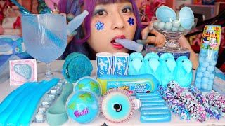 【ASMR】青色のスイーツの咀嚼音🦈💙【Eating Sounds】BLUE VARIOUS SWEETSMUKBANG먹방 [upl. by Kensell]