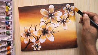 Acrylic painting for beginners of beautiful and simple flowers [upl. by Remmos]