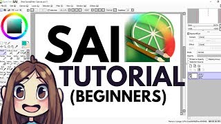 Beginner Paint Tool SAI Tutorial  All my Tips [upl. by Llekcir970]