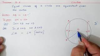 Chapter10 Theorem106 Circles  Ncert Maths Class 9  Cbse [upl. by Nauqyt]