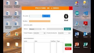 Formulario Biblioteca en Visual Basic  ProyectoPrestamosLibros [upl. by Yotal]