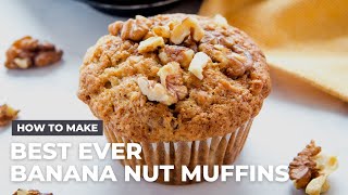 How to Make The Best Ever Banana Nut Muffins [upl. by Hedy]