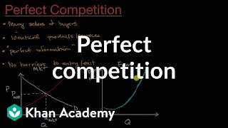 Perfect competition  Microeconomics  Khan Academy [upl. by Tnerb905]