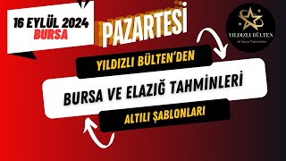 16 Eylül 2024 Pazartesi Bursa At Yarışı Tahminleri [upl. by Malita112]