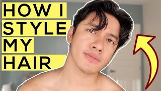 How I Style My Hair Middle Part  Korean Hairstyle [upl. by Otreblada]