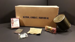 1957 Ration Combat Individual RCI US 24 Hour MRE Review Eating 60 Year Old Food Meal Ready to Eat [upl. by Eleanore]