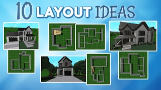 10 FREE HOUSE LAYOUTS  EXTERIORS  Roblox Bloxburg [upl. by Gathard]