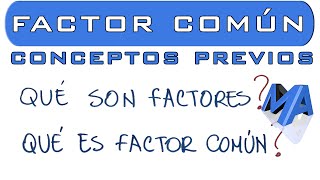 Factor comun conceptos previos [upl. by Broome]