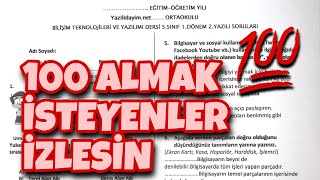 5Sınıf Bilişim Teknolojileri 1Dönem 2Yazılı [upl. by Nalorac]