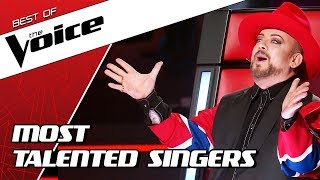 TOP 10  MOST TALENTED SINGERS in The Voice [upl. by Leighton]