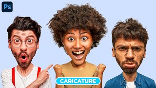 Create caricature cartoon effect in Photoshop [upl. by Bourke790]