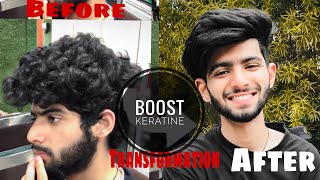 Keratine hair treatment detailed Vlog Boost keratine Curly to straight hair Stunners Salon [upl. by Hearsh]