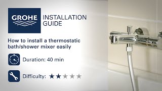 Install a GROHE thermostatic bathshower mixer [upl. by Assirram714]