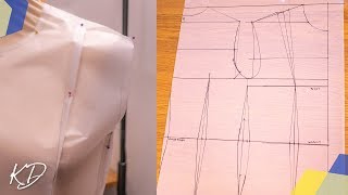 BODICE WITH FRONT SHOULDER DART TUTORIAL  KIM DAVE [upl. by Aninat]