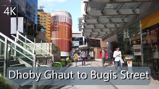 Dhoby Ghaut to Bugis Street Singapore 4K [upl. by Shayne]