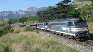 Le Train de Nuit Briançon  Paris avec Wagons Porteautos en BB67300  BB67400 [upl. by Solraced]