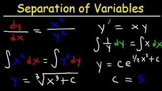 Separable First Order Differential Equations  Basic Introduction [upl. by Itsud]