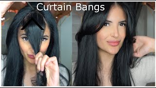 How to Cut and Style Curtain Bangs TIKTOK 🤯 ♥️ [upl. by Allrud]