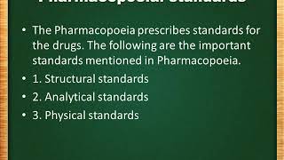 Significance of Pharmacopoeial standards [upl. by Corley]