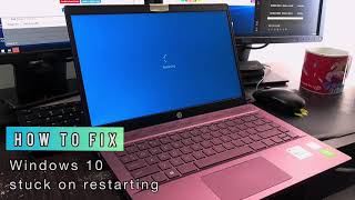 How to Fix WINDOWS 10 stuck on restarting screen LAPTOP [upl. by Niveb]