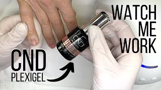 CND Plexigel  Builder in a Bottle  Full Application Watch Me Work [upl. by Llehcear135]