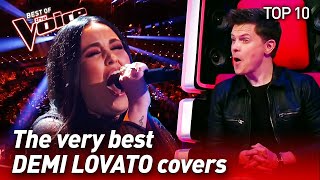 TOP 10  BEST DEMI LOVATO covers in The Voice [upl. by Eceinehs]