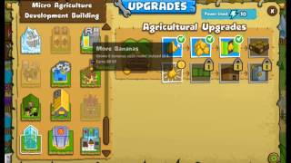 Bloons Monkey City  How To Get Banana Farms Walkthrough [upl. by Orecic]