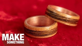 How to Make Copper and Wood Wedding Rings [upl. by Rina339]