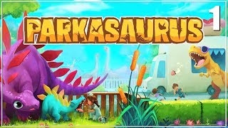 🦕 Let’s build our first dinosaur zoo  Let’s play Parkasaurus  Sandbox Gameplay  Ep 1 [upl. by Hentrich]