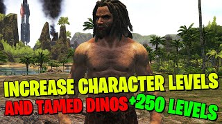 HOW TO INCREASE CHARACTER AND DINO LEVEL CAP IN ARK SURVIVAL [upl. by Tormoria]