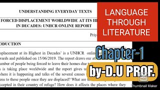 EnglishLanguage Through Literature Chapter 1  BABAProgBCom 1st year 2nd Sem  paperDUSOL [upl. by Nnylcaj205]