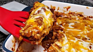 BEEF ENCHILADAS  Easy Enchilada Sauce Recipe  How To Make Cheesy Baked Enchiladas [upl. by Brighton]