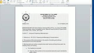 How To Write An Army Memo IAW AR 2550 [upl. by Allene58]