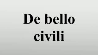 De bello civili [upl. by Eatnhoj]