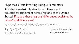 F Tests for Linear Restrictions [upl. by Ahsinawt]