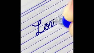 How to write “Lovequot in Cursive writing [upl. by Amadeus208]