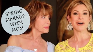 MAKEUP FOR WOMEN OVER 60  Doing Mom’s Soft Spring Makeup  Dominique Sachse [upl. by Araem]