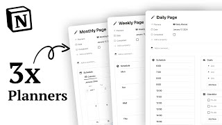 Notion Planners Template Tour FREE Download [upl. by Cohette429]