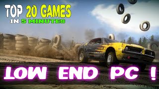 TOP 20 Car Racing Games for quotLOW END PCquot  no graphics card  2gb ram [upl. by Auqenet113]