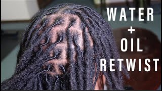 NO GEL  NO CLIPS LOC RETWIST  Water amp Oil Only  Drays Journey [upl. by Lenad]